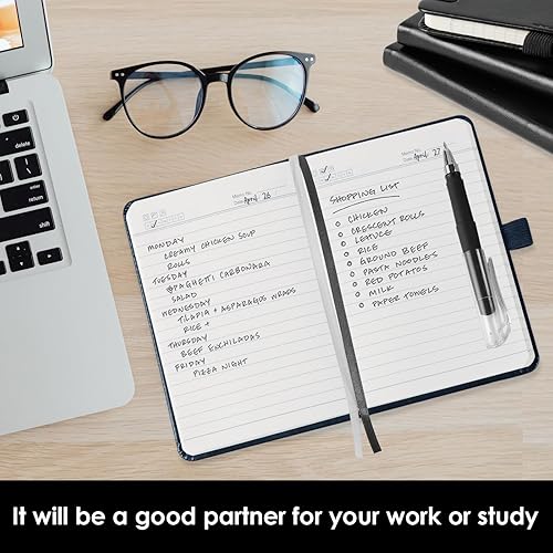 Miniatura 5 de Paquete de 3 cuadernos pequeños, minicuadernos con forro de cuero, diario para hombres y mujeres, bloc de notas pequeño con soporte para bolígrafo,