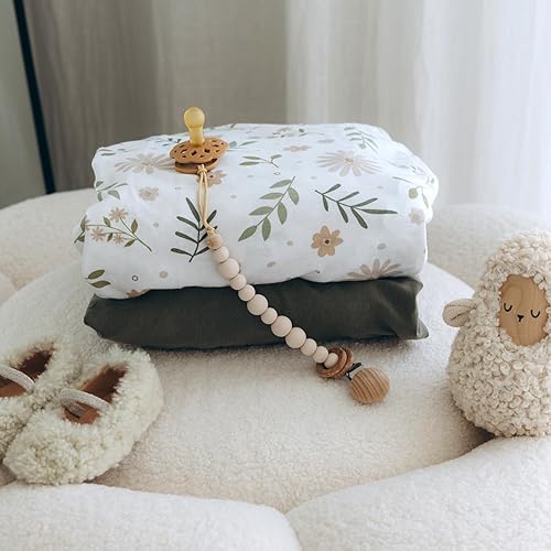 Vista 25 de Dreamology Pack and Play Sheets - Juego de 2 sábanas para cuna, suaves, 100% algodón, sábanas de colchón de bebé para niños, niñas, paquete y juego