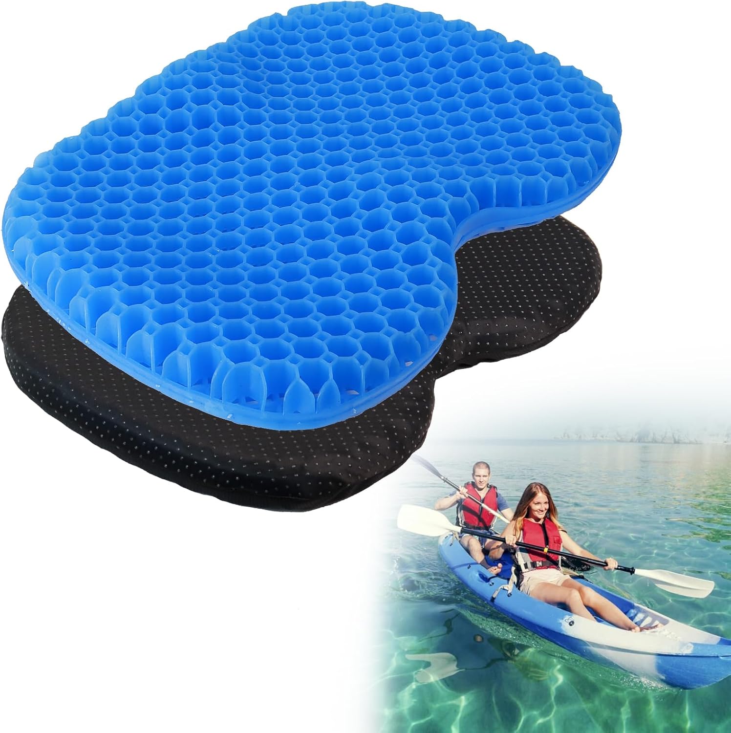 Kayak Seat Cushion Gel Anti-Slip – Waterproof Thick Gel Boat Kayak Seat Pad Canoe Rowing Stadium Pad for Sit in Kayak Chair Lifetime Kayak Accessories Equipment Gear for Fishing Kayak Kayak Seat Cushion Gel Anti-Slip – Waterproof Thick Gel Boat Kayak Seat Pad Canoe Rowing Stadium Pad for Sit in Kayak Chair Lifetime Kayak Accessories Equipment Gear for Fishing Kayak