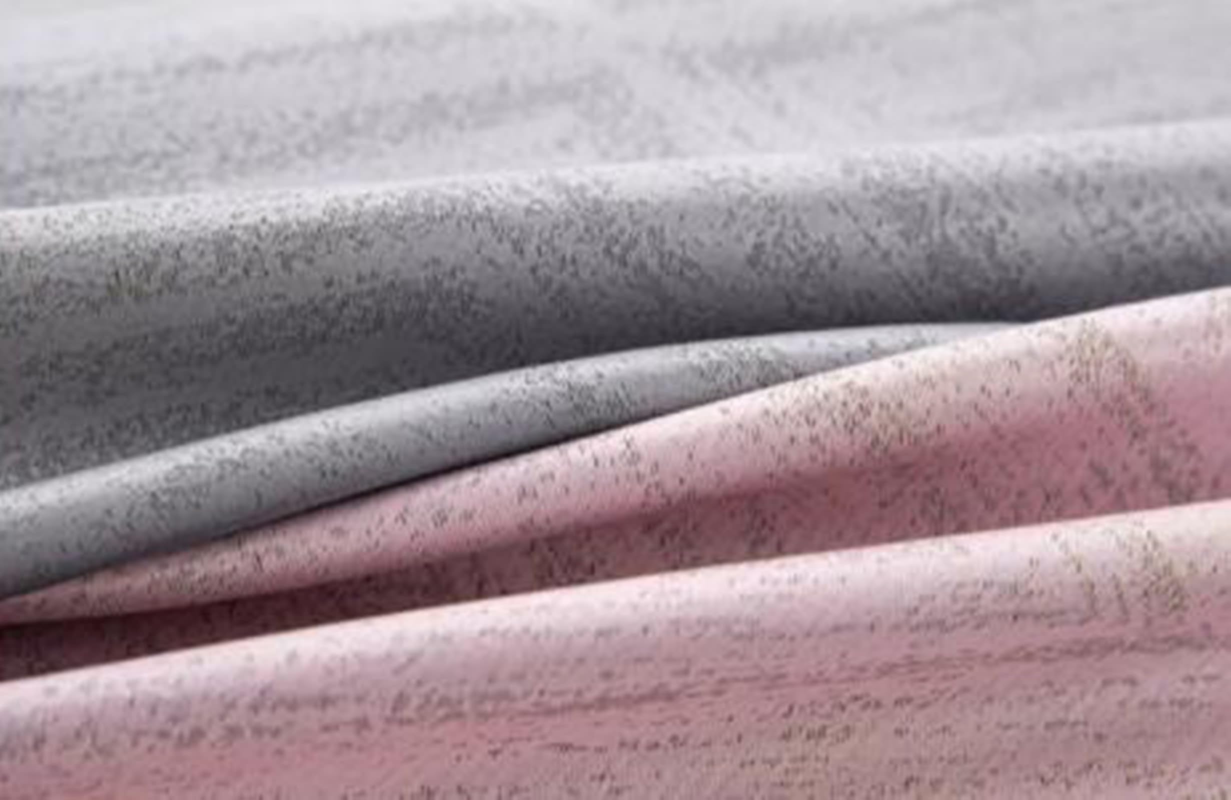 Wycian Verdunklungsstoff Vorhänge Grau Rosa 2 Er Chenille Textur H160 X B96Cm für Schlafzimmer