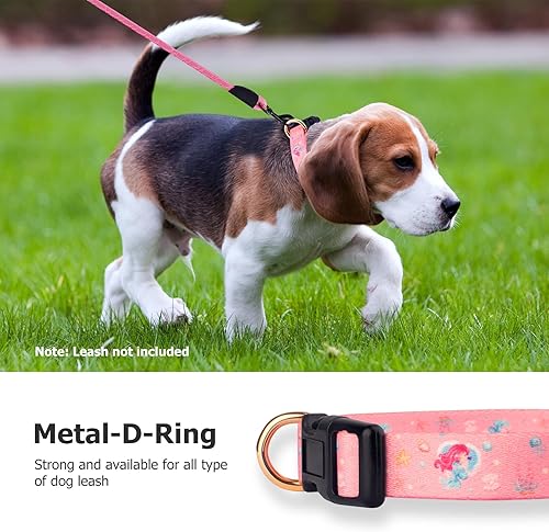 Miniatura 5 de Collar de perro hecho a mano para perros pequeños, medianos y grandes, sirena rosa con colgante de moda de otoño e invierno, ideal para perros