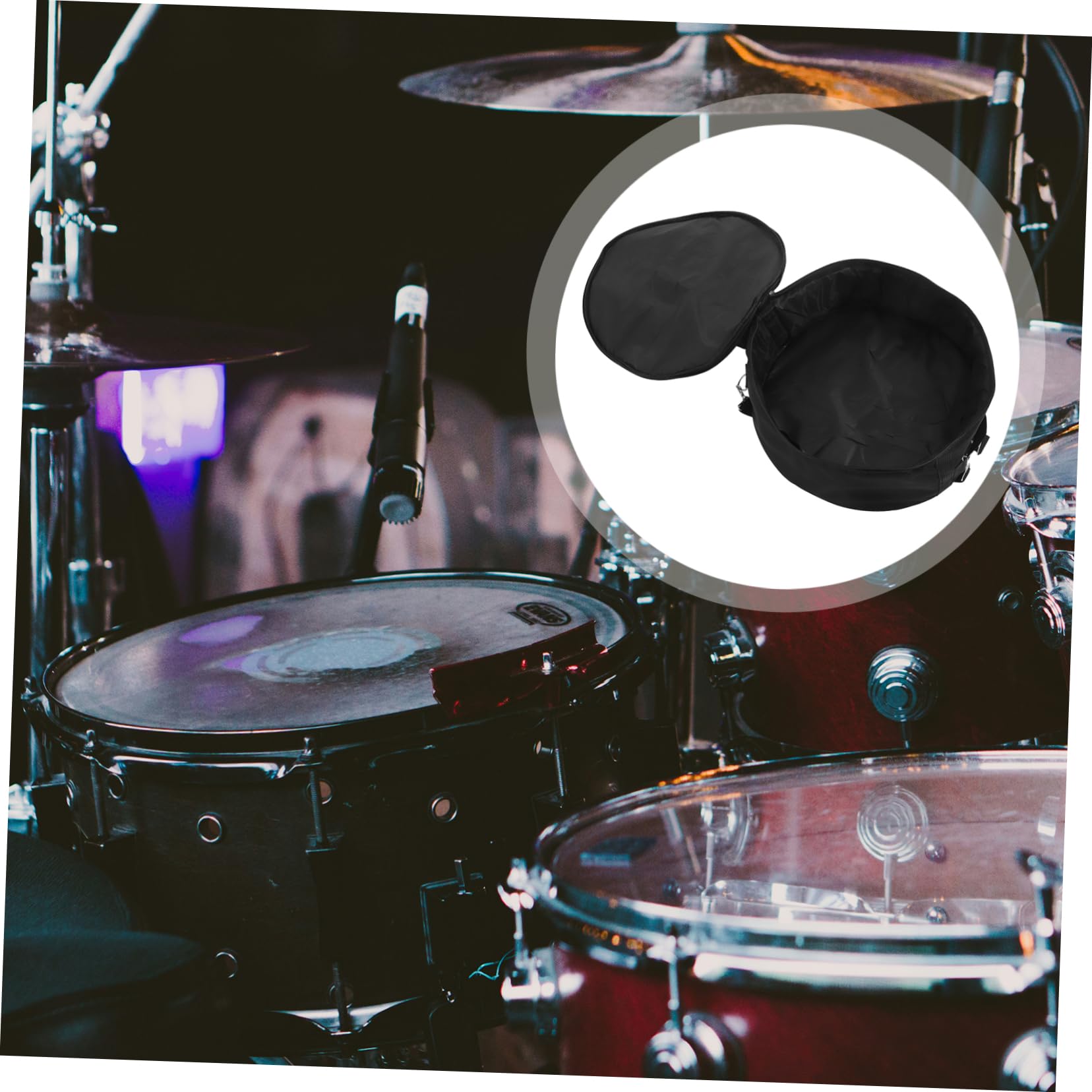 Bolsa para Caja Portátil de Gran Capacidad en Tela Oxford Negra | Transporte a Mano Hombro, para Caja Pequeña, Accesorios de Percusión, Uso en Banda