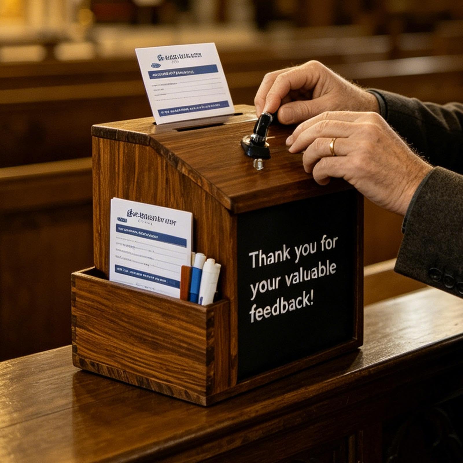 Buzón Sugerencias Almacenamiento Privado de Monedas con Cerradura Montaje | para Comentarios y Cubo Donaciones Para Cafetería Escuela Oficina Restaurante Bar Comunidad