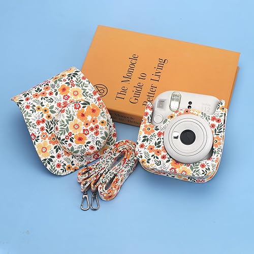 Miniatura 6 de Frankmate Funda protectora compatible con cámara de película instantánea Fujifilm Instax Mini 12 11 9 8 con bolsillo para accesorios y correa