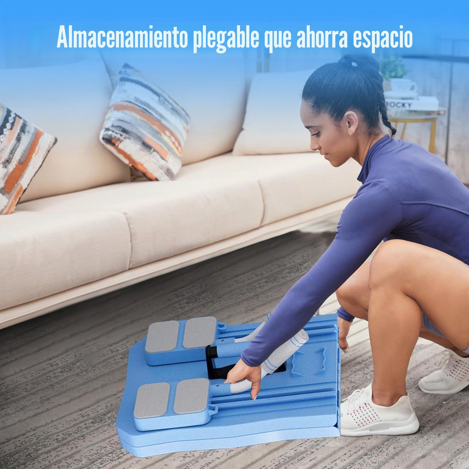 Tabla de ejercicios plegable para pilates de cuerpo completo, tabla abdominal multifuncional, tabla de rodillo de abdominales multifuncional, entrenador de entrenamiento de cuerpo completo