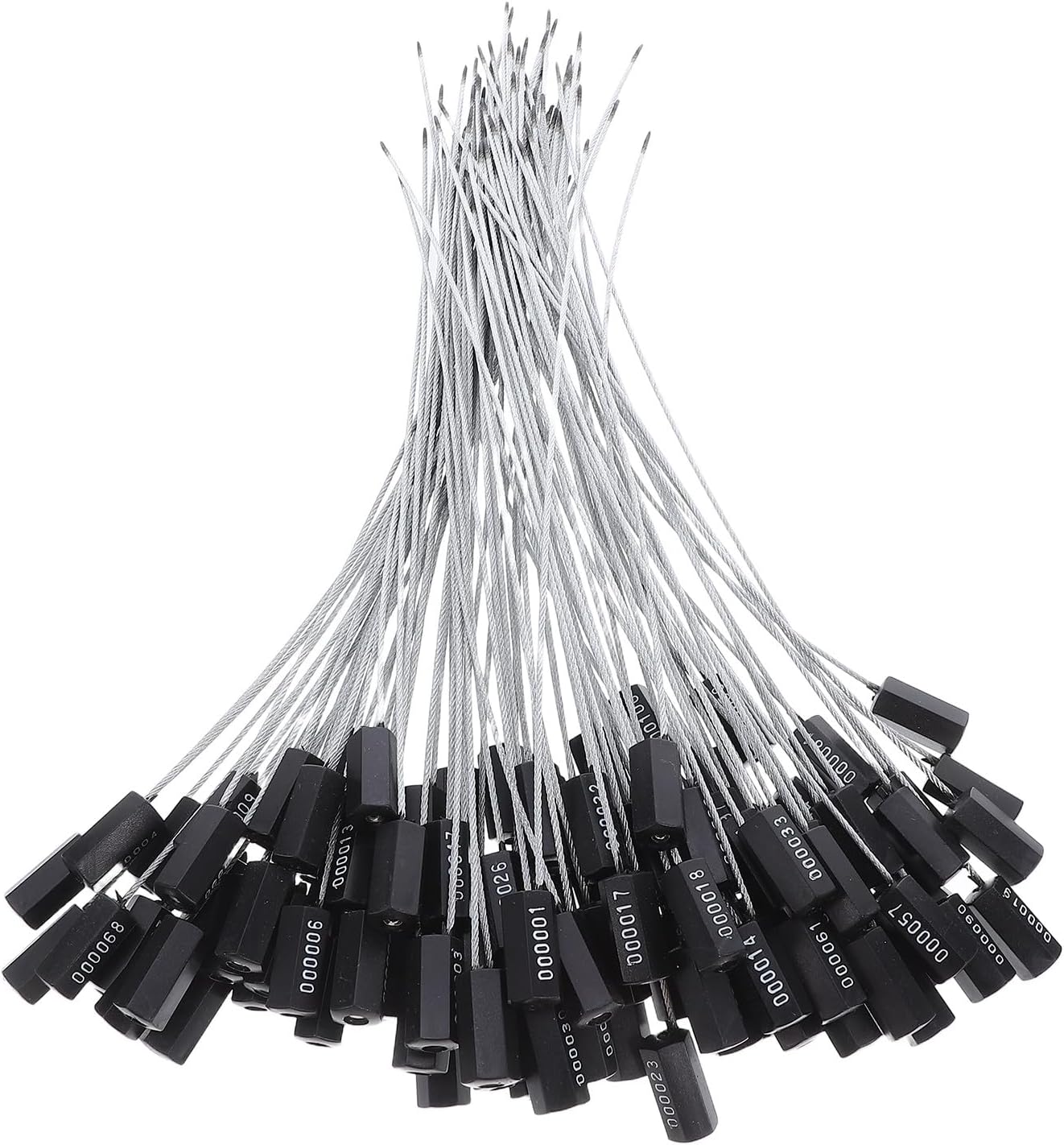 100pcs Security Bolt Seals Metal Tags Numbers Cable Tags Irreversible Design Prevents Unauthorized Access Galvanized Steel Wire Abs for Tracking Land Transportation Trailers