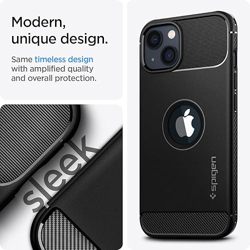 Miniatura 3 de Spigen Rugged Armor - Funda diseñada para iPhone 13 (2021), color negro mate