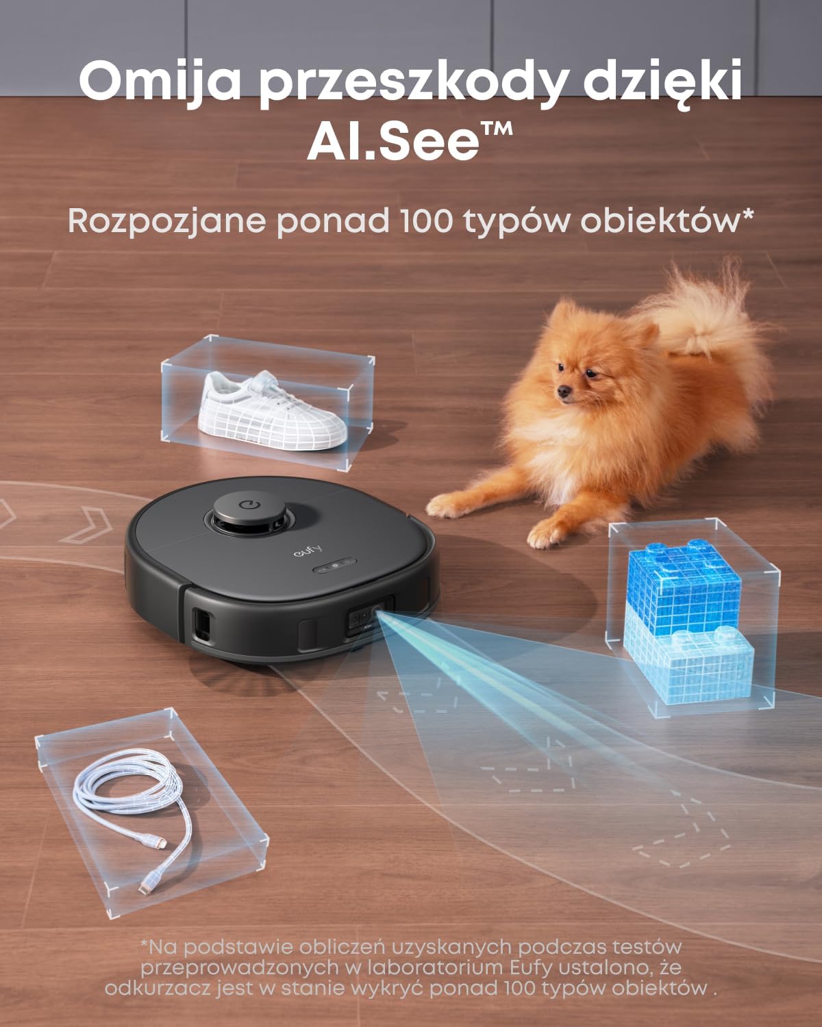Robot odkurzający Eufy X10 Pro Omni z systemem MopMaster 2.0 (8000 Pa), technologią inteligentnej nawigacji iPath, automatycznie opróżniającym się zbiornikiem na kurz o pojemności 2,5 l(odnowiona)