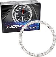 Vista 1 de iJDMTOY Cristal Rhinestone Interior Dashboard Analog_Clock Decoración Envolvente Anillo Trim Compatible con Porsche