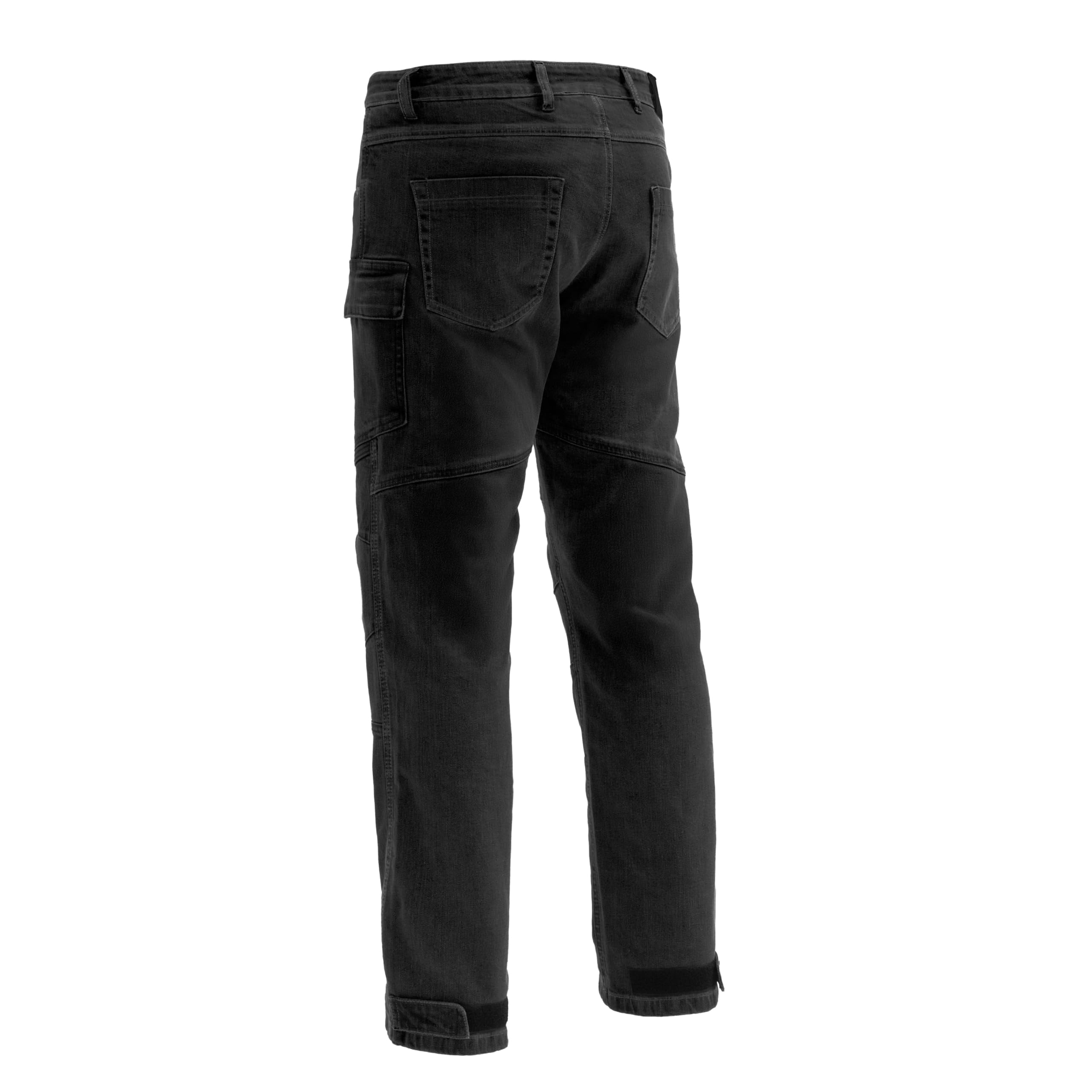 BROGER Bronx Motorradjeans Motorradhose Herren | Denim | Aramidfaser Futter | Knie und Hüftprotektoren Stufe 1 | Cargotaschen | Schutzstufe AA | Regular Fit
