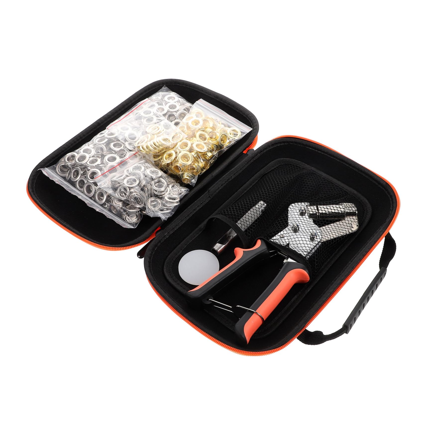 Lurrose Kit Pinza Occhiellatrice Portatile in Ferro Accessori Necessari per Display Stands e Banner, Versatile e Facile da Usare per Installazioni Professionali