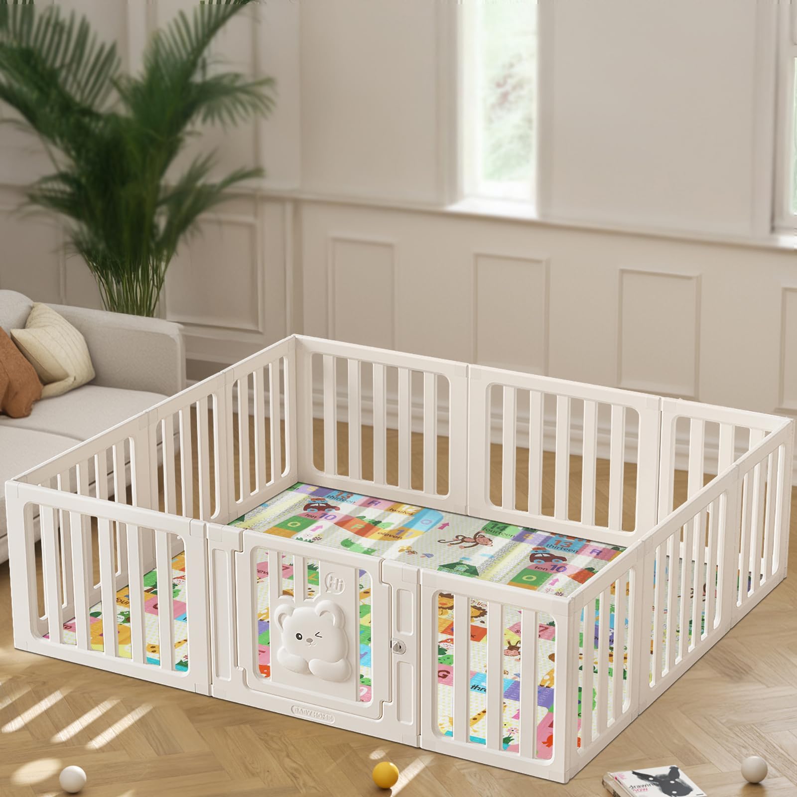 Bopeep Baby Playpen, 12 Panels, Adjustable Shape Baby Fence, Safety ...