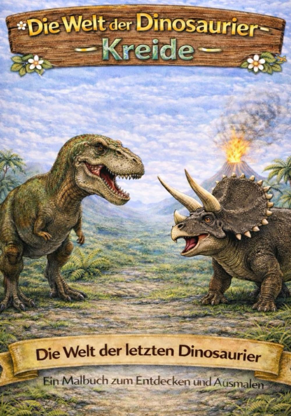 Die Welt der Dinosaurier Kreide: Die Welt der letzten Dinosaurier. Ein Malbuch zum Entdecken und Ausmalen (Dinosaurier eine Reise durch die Erdzeitalter)
