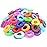 79STYLE 15pcs Spiral Hair Ties Traceless Coil Hair Ties Rainbow Plastic Phone Cord Ponytail Holders For Girls Toddlers And Women Thick Thin Curly (Rainbow -Large Size)