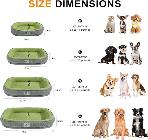Miniatura 5 de Cama Ortopédica para Gatos para Cachorros, Sofá Cama para Gatos con Espuma de Celdas de Huevo Bolster de Cuatro Lados Camas de Sofá para Perros con