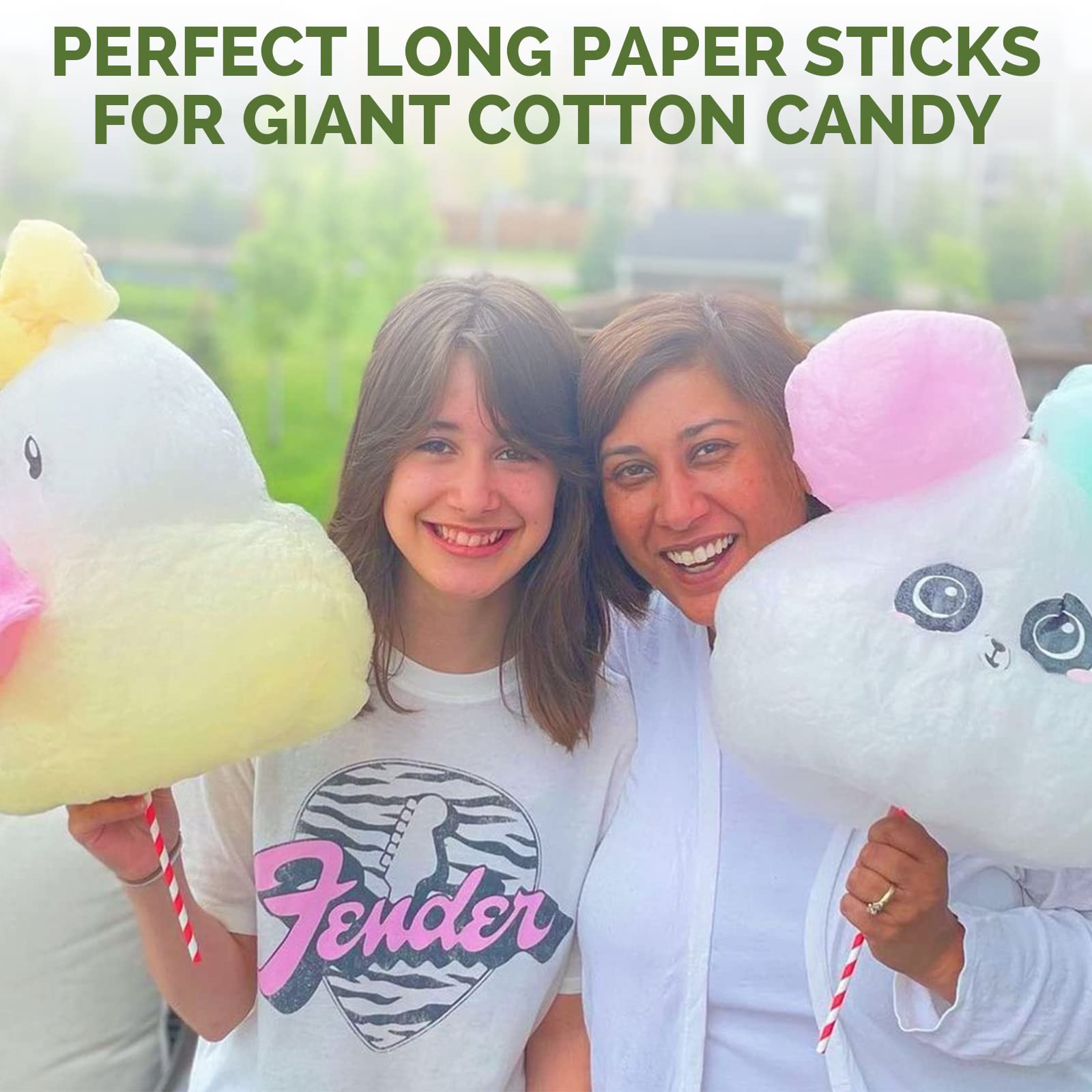 100 Bâtons En Papier Pour Barbe à Papa - Lot De 100 Cônes Colorés 6x350 Mm Pour Fêtes, Anniversaires Et événements