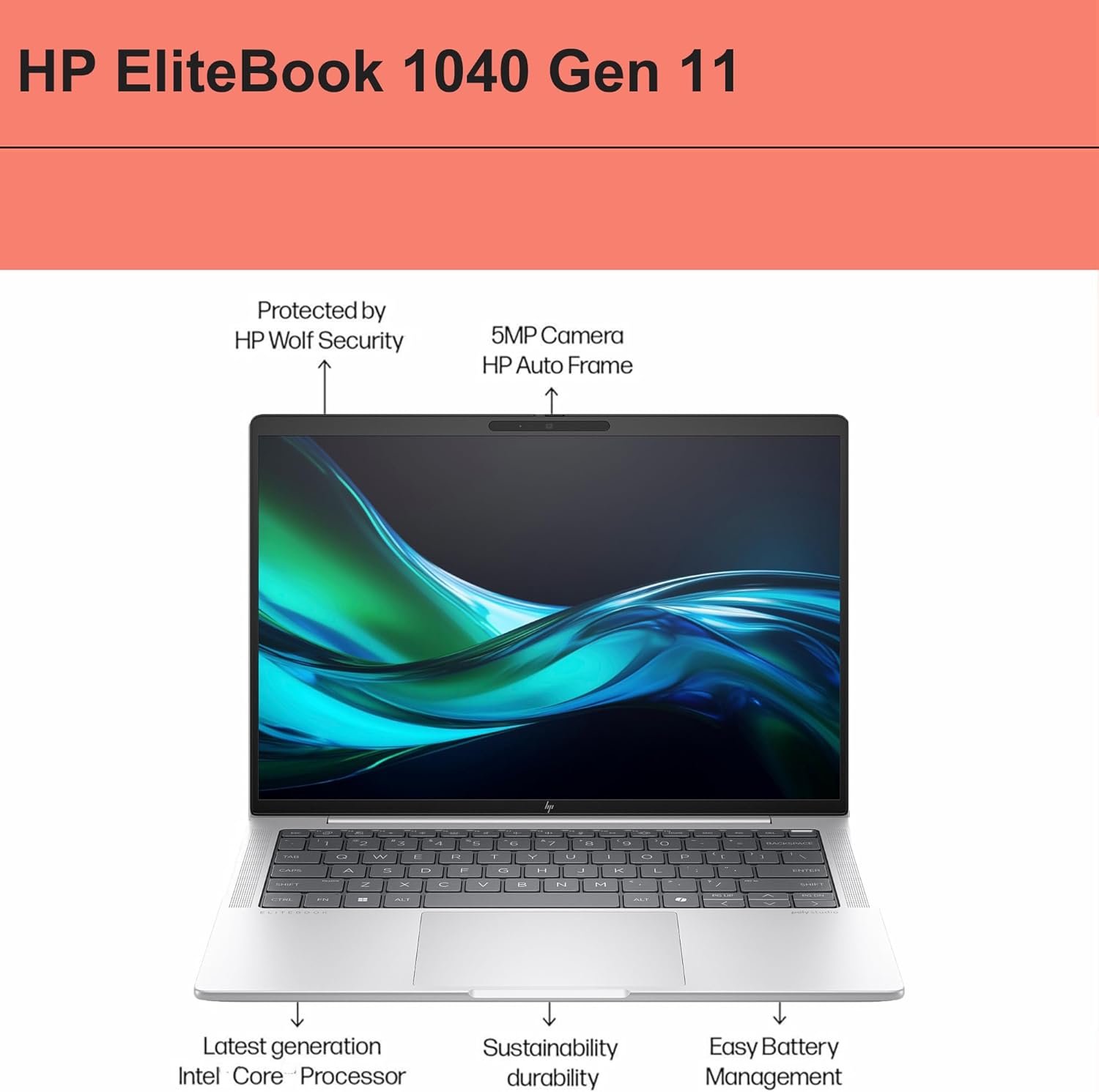 HP EliteBook 1040 G11 Business Laptop (14" FHD+ Touchscreen, Intel 16-Core Ultra 7 155H, 16GB DDR5, 512GB SSD), 2x Thunderbolt 4, Backlit, Fingerprint Reader, 5MP IR Webcam, Win 11 Pro, AI PC, Silver
