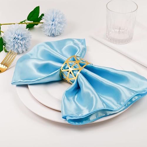 Miniatura 9 de Juego de 100 servilleteros de papel desechables, servilleteros dorados cortados con láser, banda de servilletas de papel de Navidad para bodas,