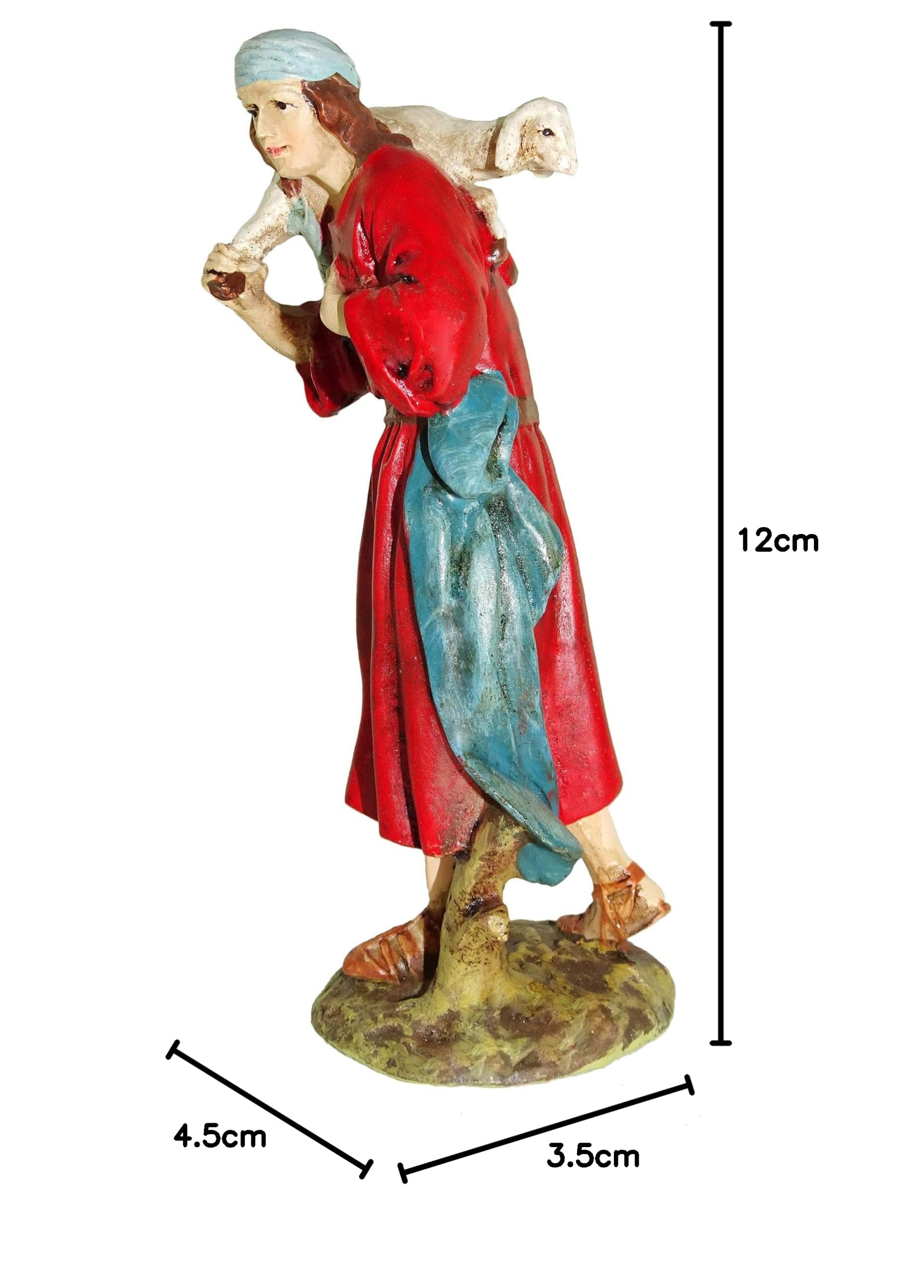 Fontanini 5741 - Figurine crèche : Berger avec mouton sur les épaules