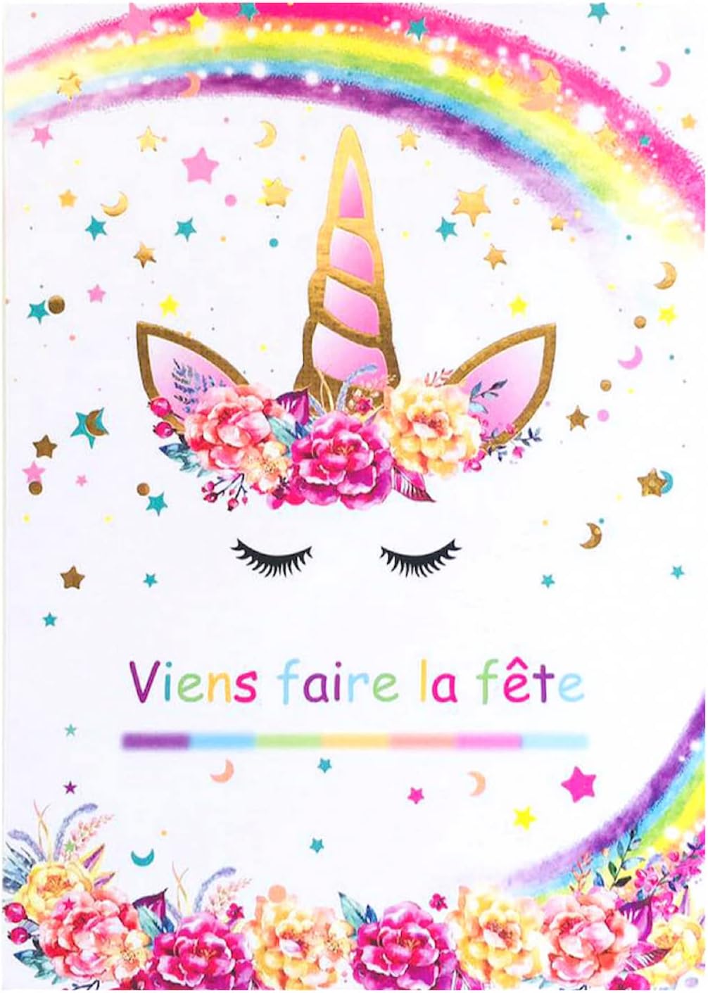 Lot De 12 Cartes D’invitation Enveloppes Pour Anniversaire D’enfant