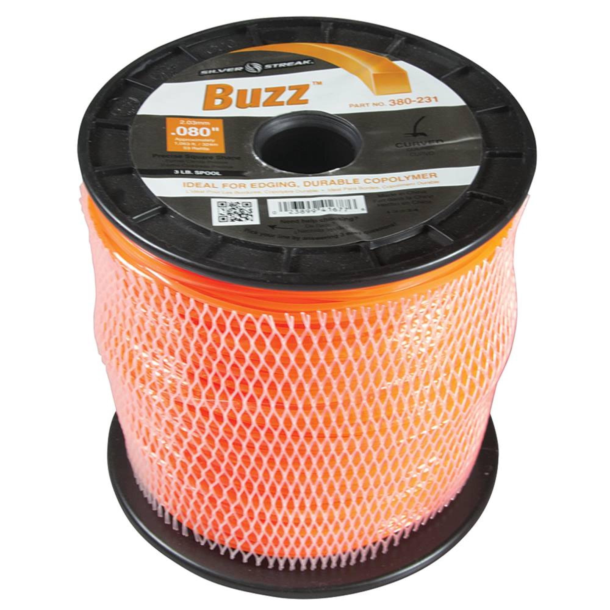 Stens 380 – 231 plateado Streak Buzz Trimmer Line, 0,08, "3 Lb. Carrete