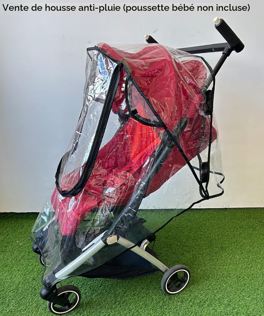 Housse de pluie et vent pour poussette compatible avec poussette GB Pockit, Pockit+, veste de pluie pour poussette... (Fit Pockit Plus All City)