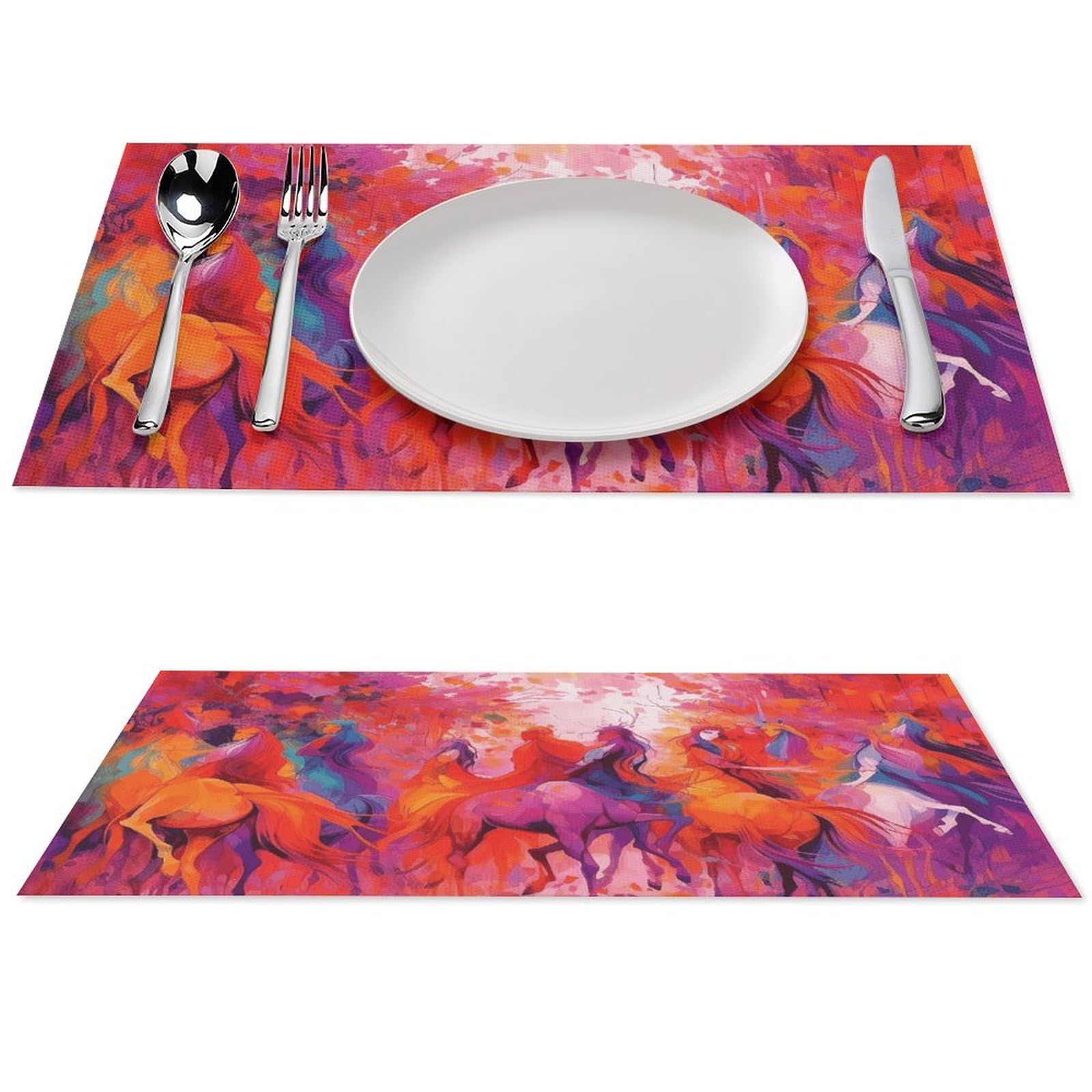 Set de table antidérapant motif cheval pour sublimer votre salle à manger