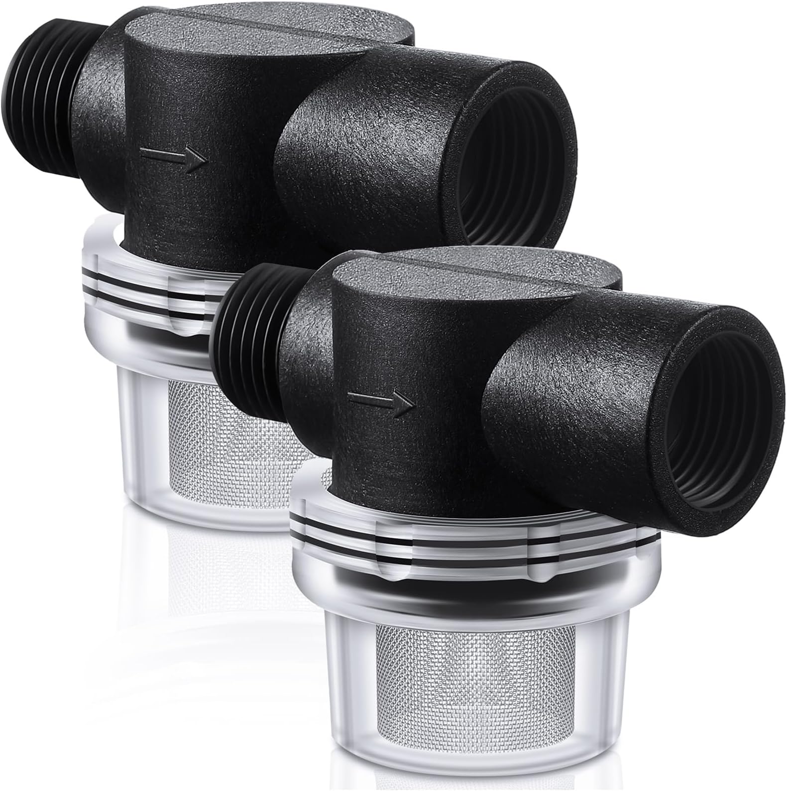 Honoson 2 PCS Water Pump Strainer Filter, RV Replacement 1/2 Twist On Pipe Strainer Compatible with WFCO or Shurflo Pumps, 50 Mesh Stainless Steel Filter Screen Compatible with WFCO or Shurflo Pumps