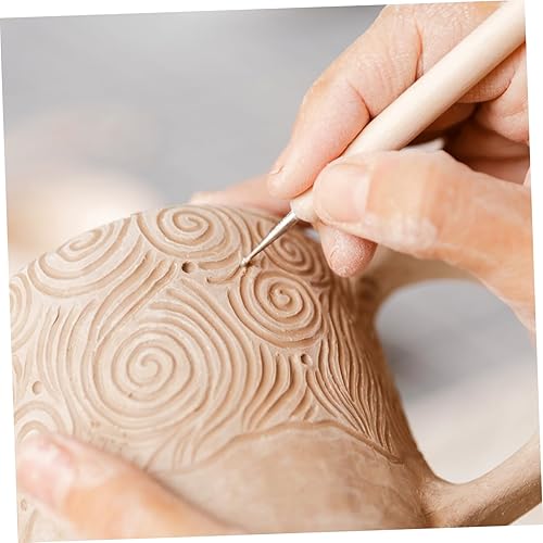 Miniatura 5 de EXCEART Juego de 3 piezas de herramientas de escultura en relieve, herramientas y suministros de cerámica, herramientas de escultura de cerámica,