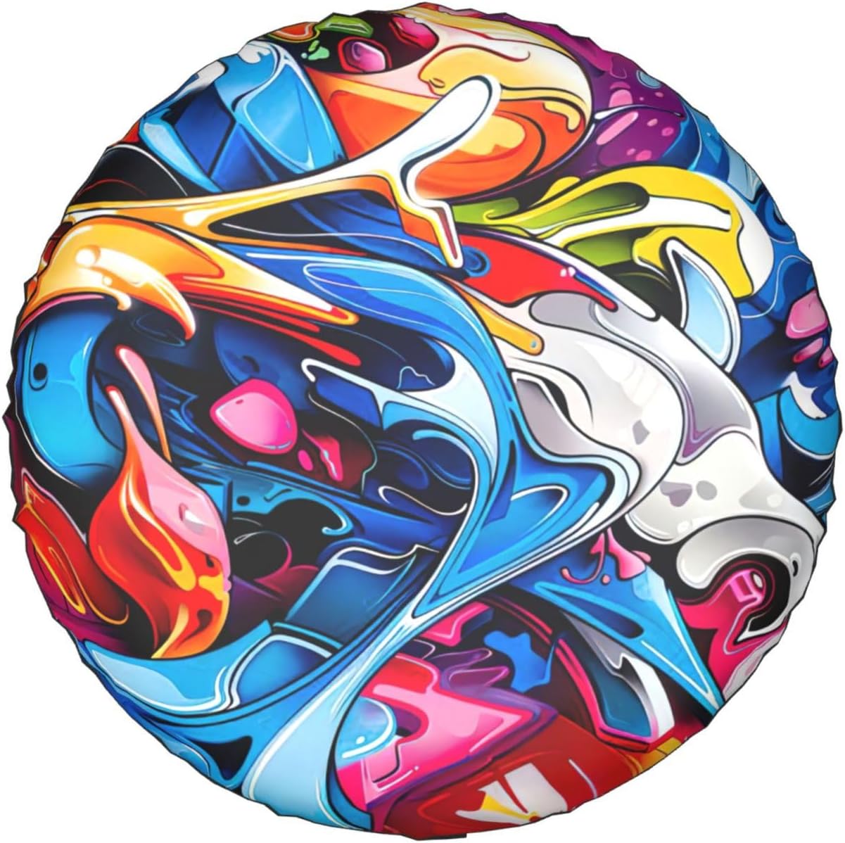 Graffiti Drawing Print Tire Cover Universal Spare Wheel for Trailer Rv SUV Truck Camper Travel Accessories