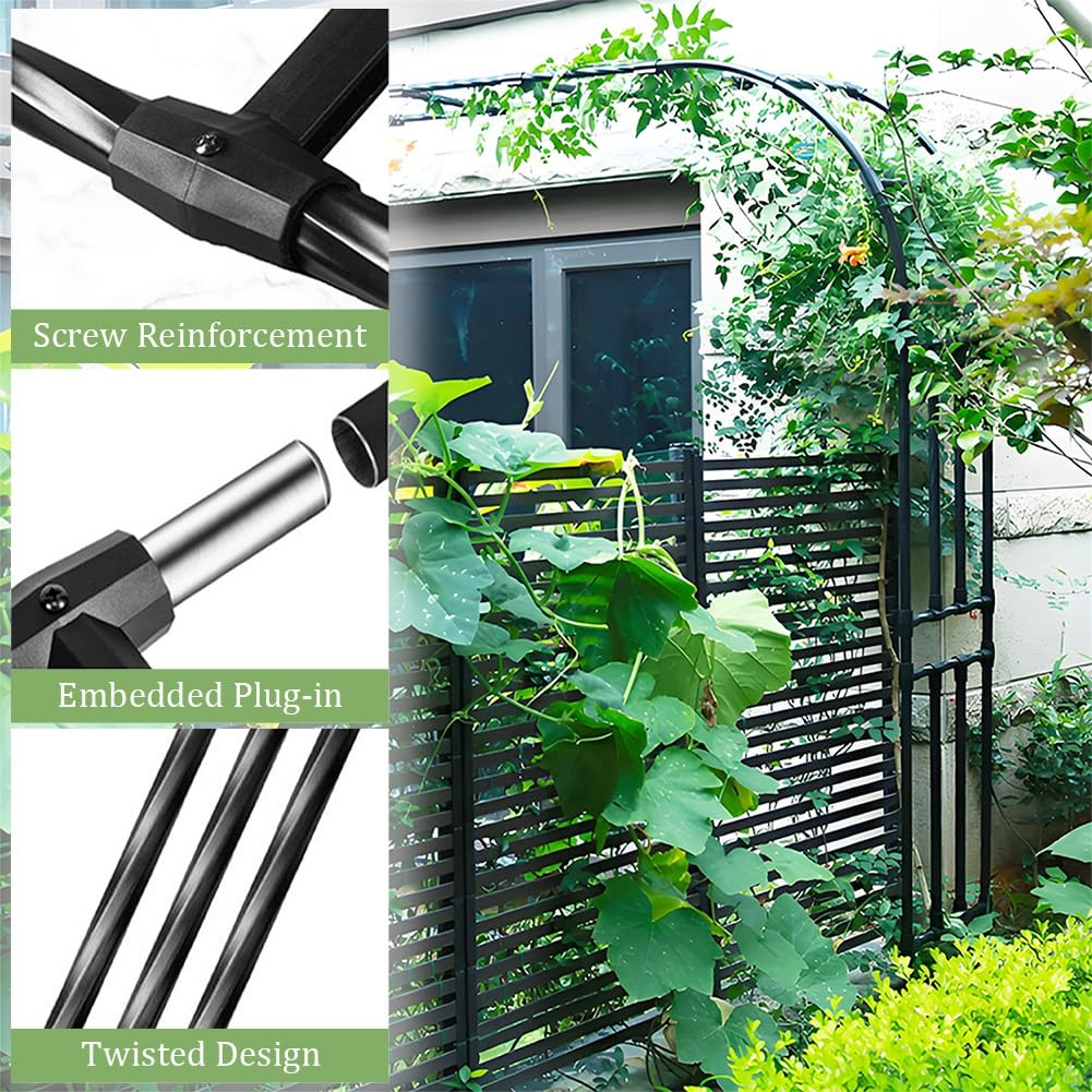 Treillis mural robuste pour plantes grimpantes – 240 cm de haut, design blanc élégant, parfait pour les jardins, les terrasses et les espaces extérieurs – Support durable et élégant