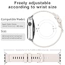 Meliya Bands Compatible with Apple Watch Band 49mm 46mm 41mm 45mm 38mm 42mm 40mm 44mm for Women Men, Soft Silicone Replacement Straps for iWatch Ultra 2 Series 10 9 8 7 SE 6 5 4 3 2 1 - Starlight gallery image