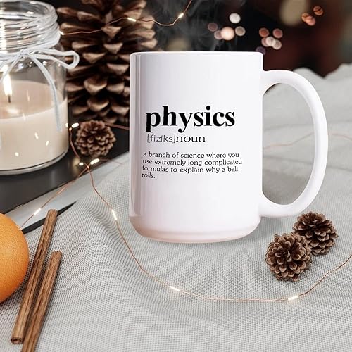 Miniatura 4 de Yelolyio Taza de café de física, regalos de Navidad, taza de café de definición de física, regalo divertido para física, tazas de cerámica novedosas