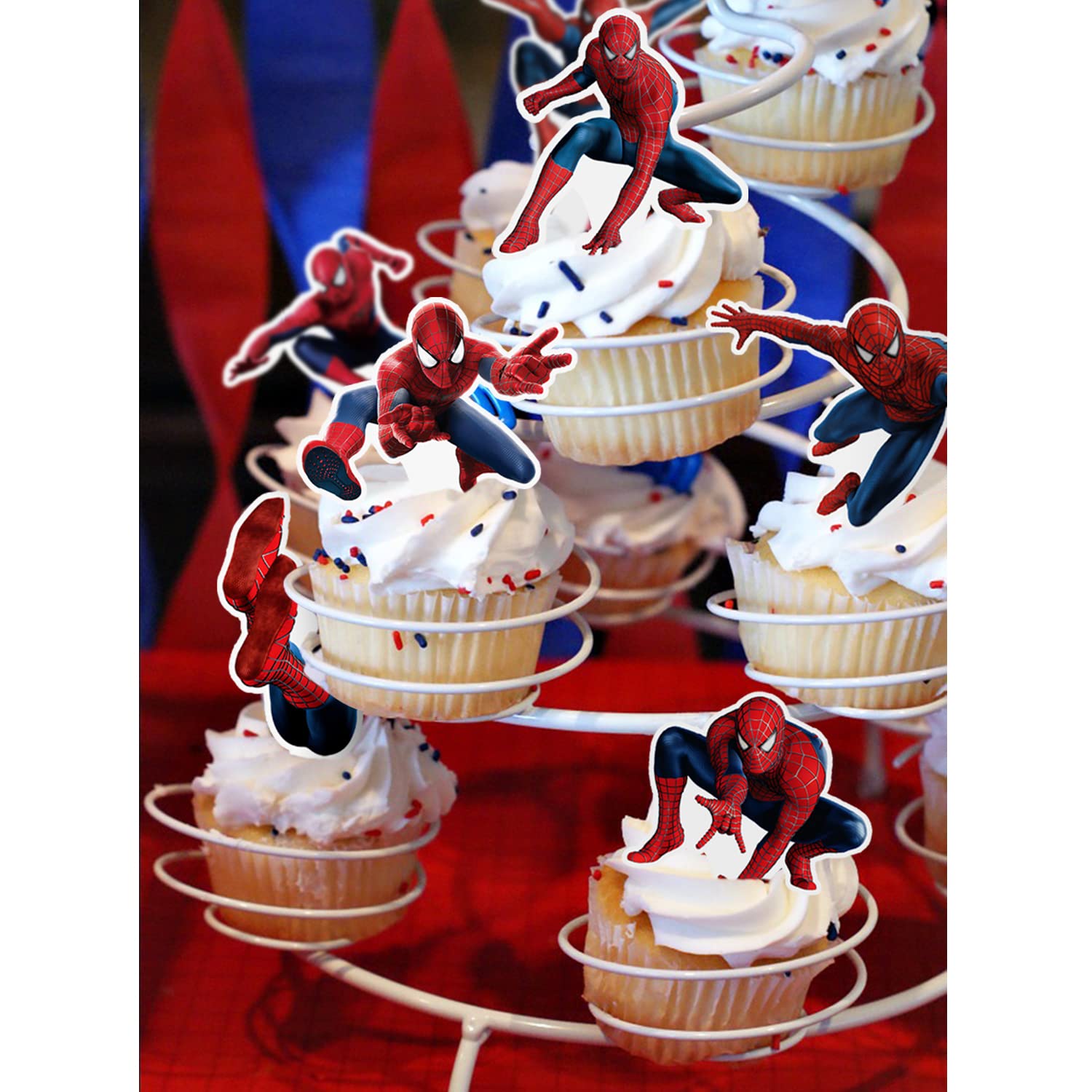 22 Toppers for Spiderman Cake Topper Cupcake Toppers Birthday