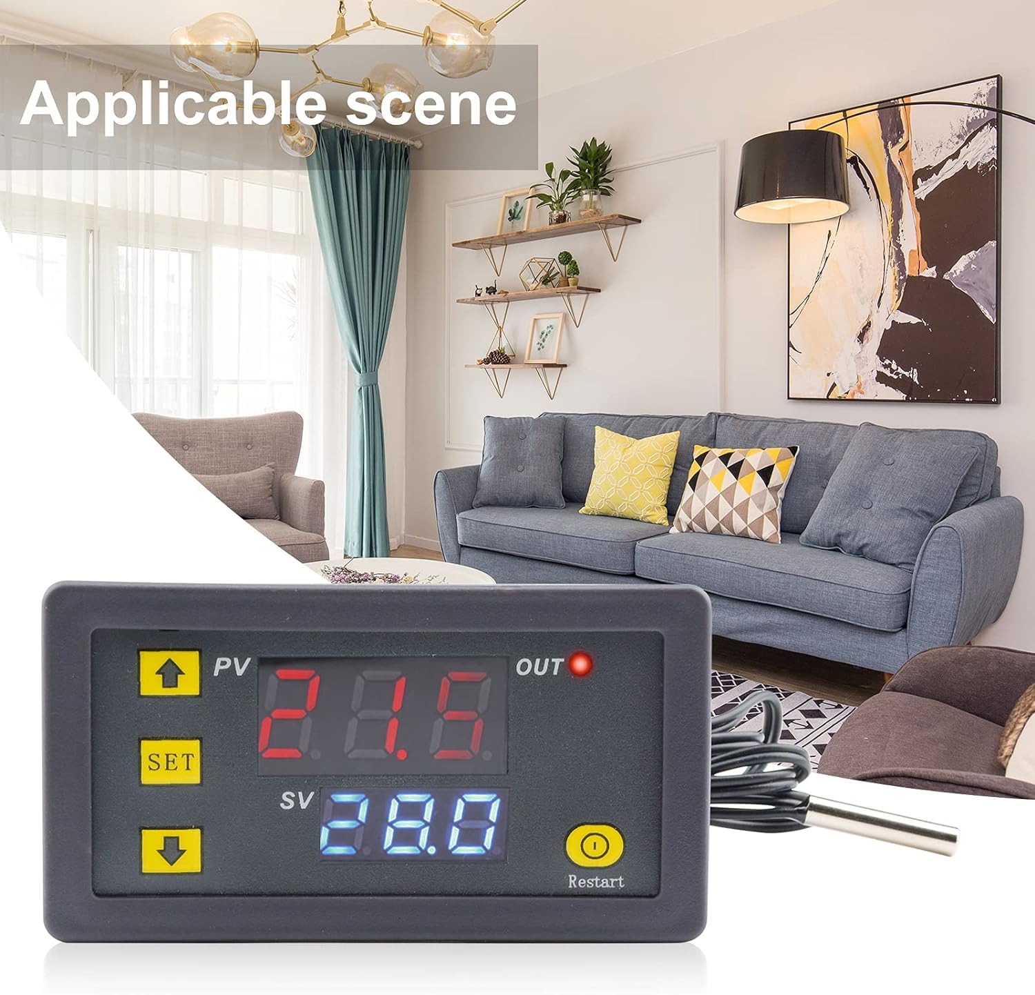 W3230 Digitaler Temperaturregler – 110–220V, 20A, -50°C Bis 110°C, Mit NTC-Sonde & LCD, Für Kühlung & Heizung