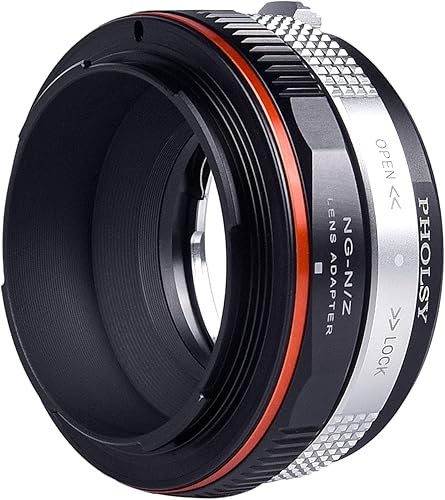Miniatura 6 de PHOLSY FTZ - Adaptador de montaje de lente con anillo de control de apertura para lente Nikon F (tipo G) a cuerpo de cámara Nikon Z compatible con