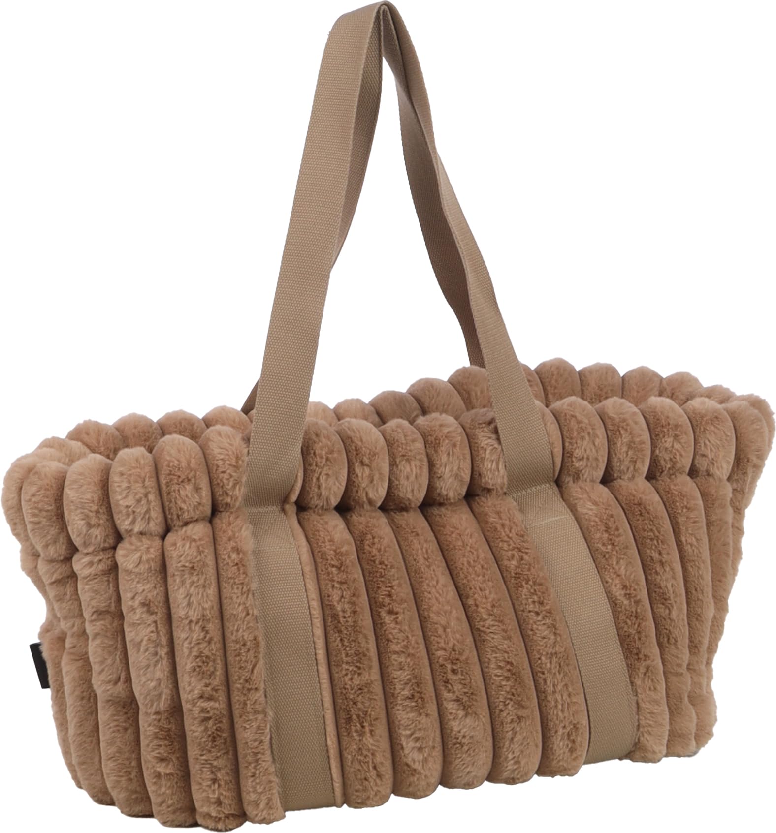 Sac de transport Lynelle beige anti stress avec ouvertures faciles pour chien et chat