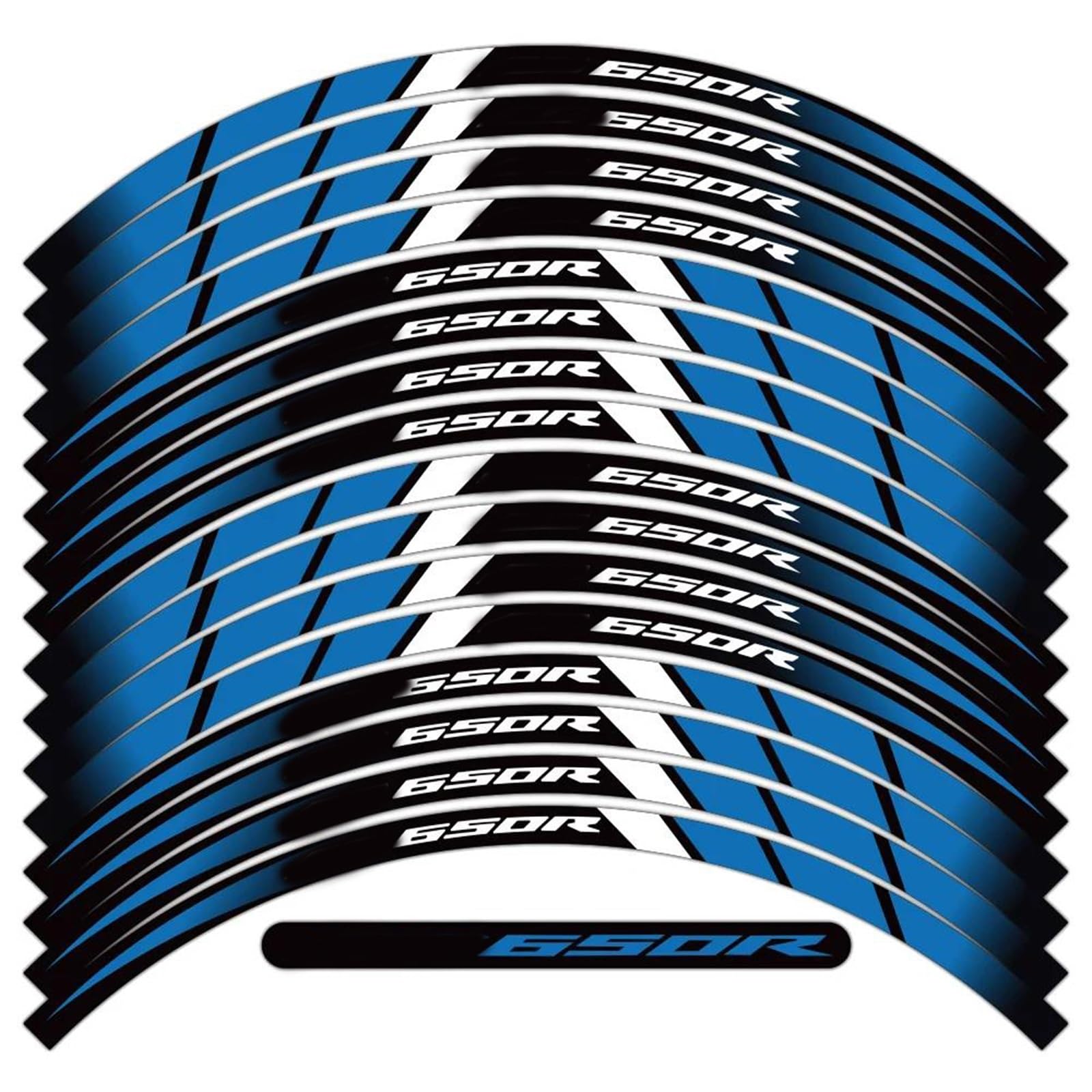 Rjkzx Blue Decorative Stickers Wheel Reflective Sticker Motorcycle Accessories Waterproof For H-Onda Cb 650R Cb650r Hub Decal Tire Tape(Blue)