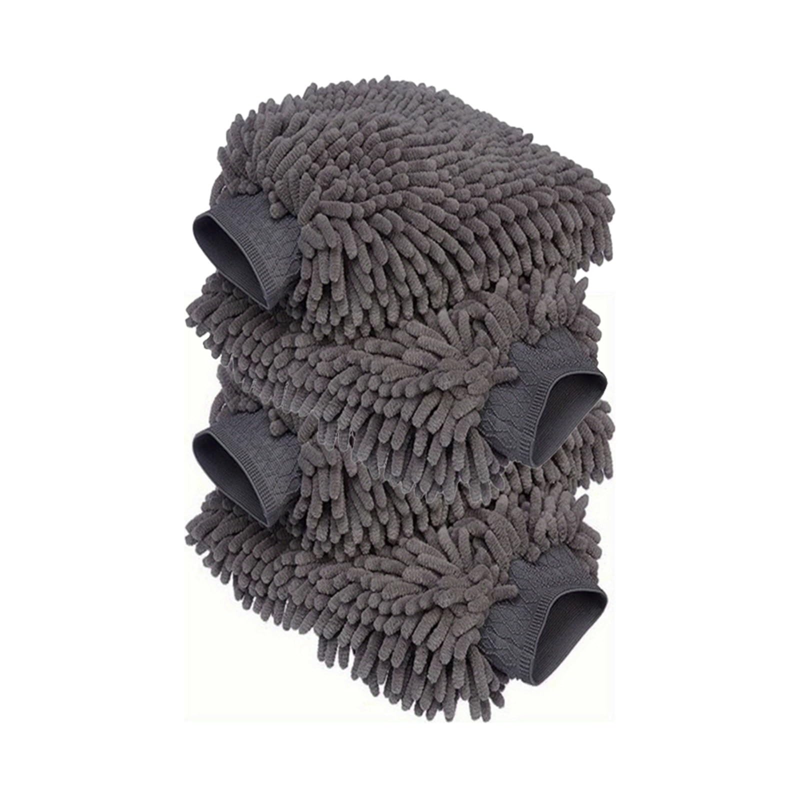 DYYEUAVT 4Pcs Microfiber Car Wash Gloves Scratch Cleaning Lint Free Care Soft Mittens Dust Removal