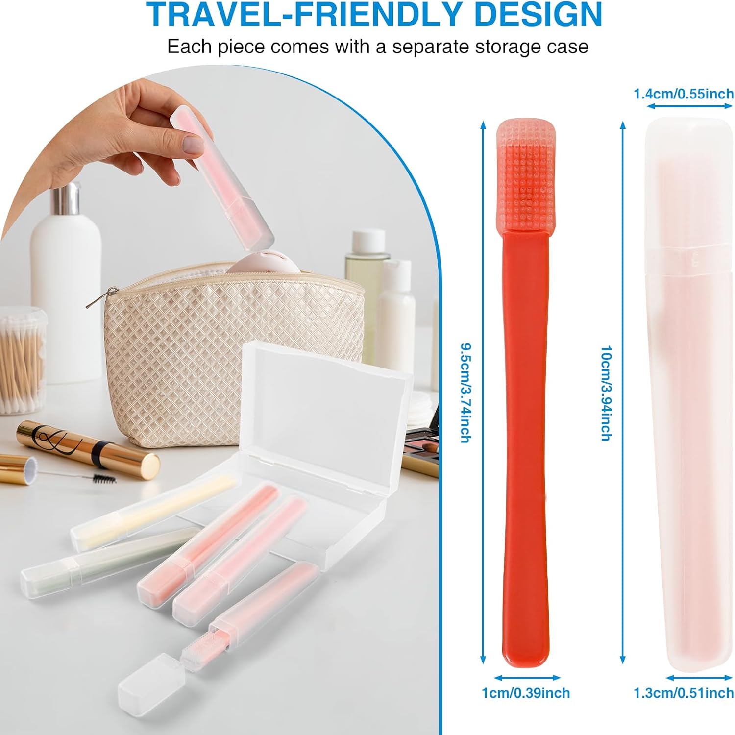 Eyelid Brush for Sensitive Eyes,Soft Silicone Eyelid Scrubber,Gentle Cleansing for Blepharitis,MGD & Dry Eyes, Fast Removes Dirt,Oil & Debris,Dry Brush for Eyelid Cleaner Parters (Colorful) - Image 6