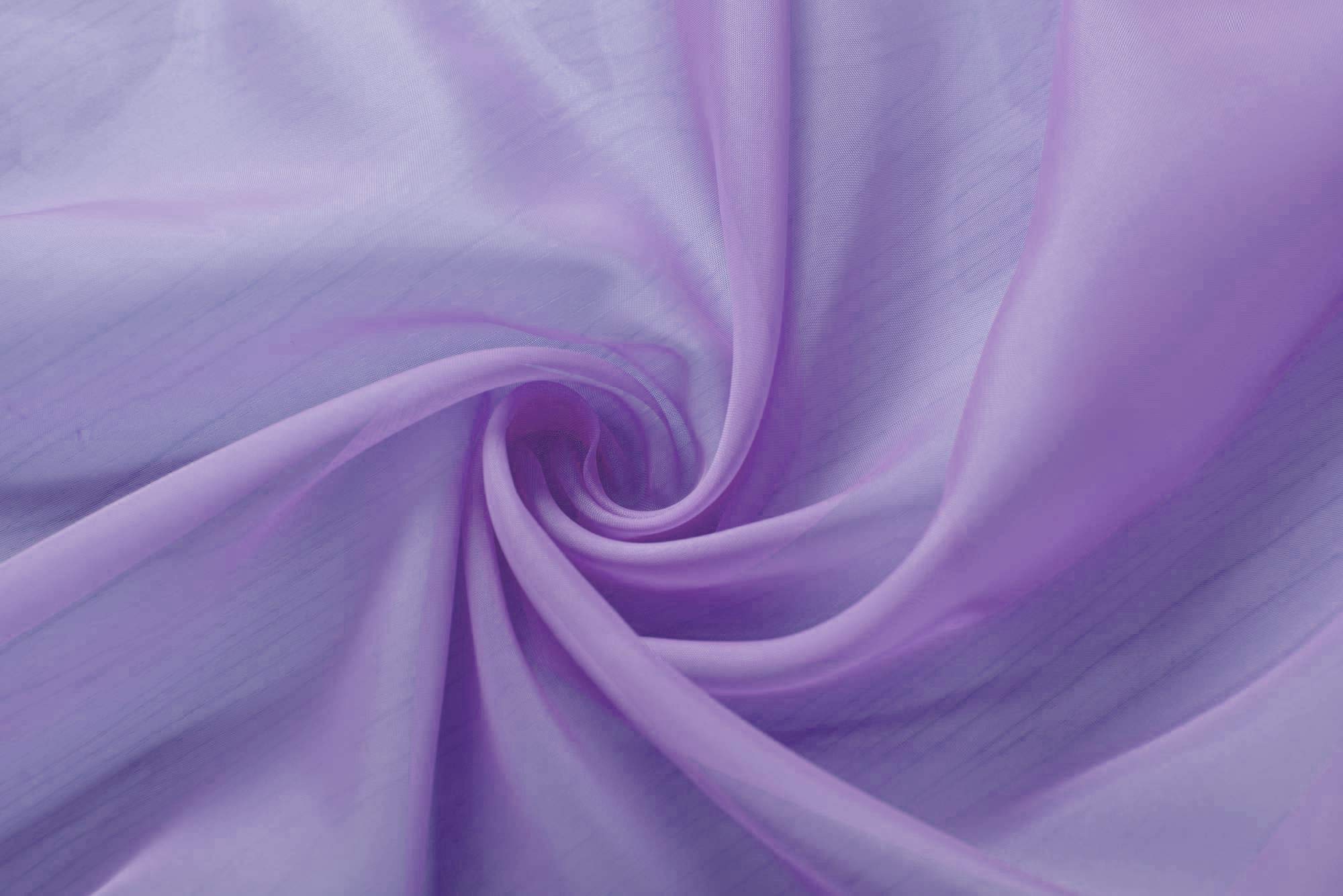 203322 Set transparante gordijnen, set van 2 gordijnen, voor de woonkamer, voile, loodband, H x B 245 x 140 cm, paars