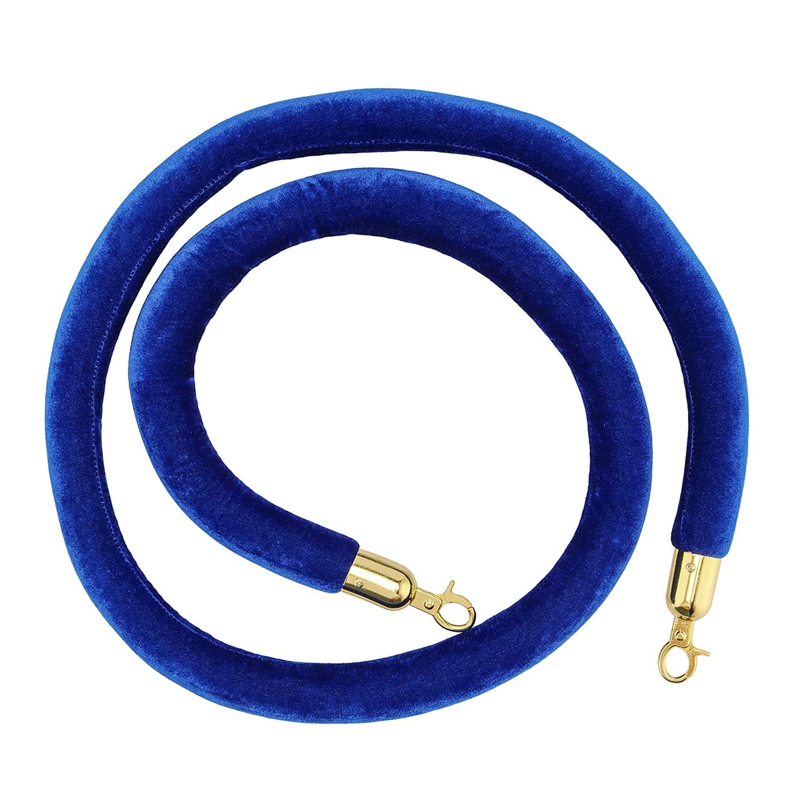 AUNANGLJSCS Rope barriers, Rope Divider,Stanchion RopeCrowd Control Ropes, Hanging VIP Queue Barrier, with Hooks, for Party Movie Theaters(Blue,2.5M/98.4Inch/8.2Ft)