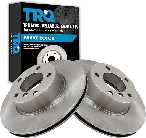 TRQ Front Brake Rotor Set Compatible with 2006 BMW 325i 2006 325xi 2007 328i 200