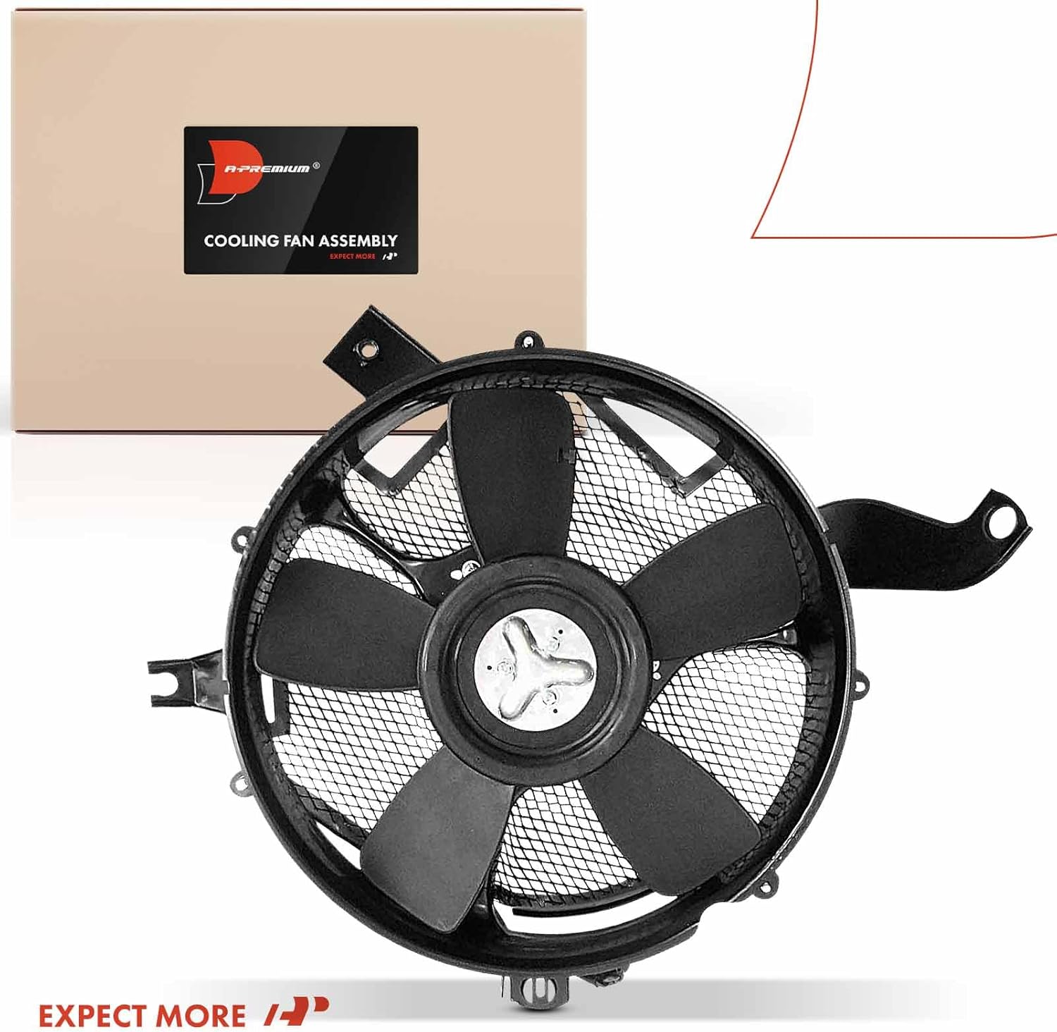 A-Premium A/C Condenser Fan Assembly Compatible with Select Mitsubishi Models - Montero 1992-2000 - Replace# MB657380