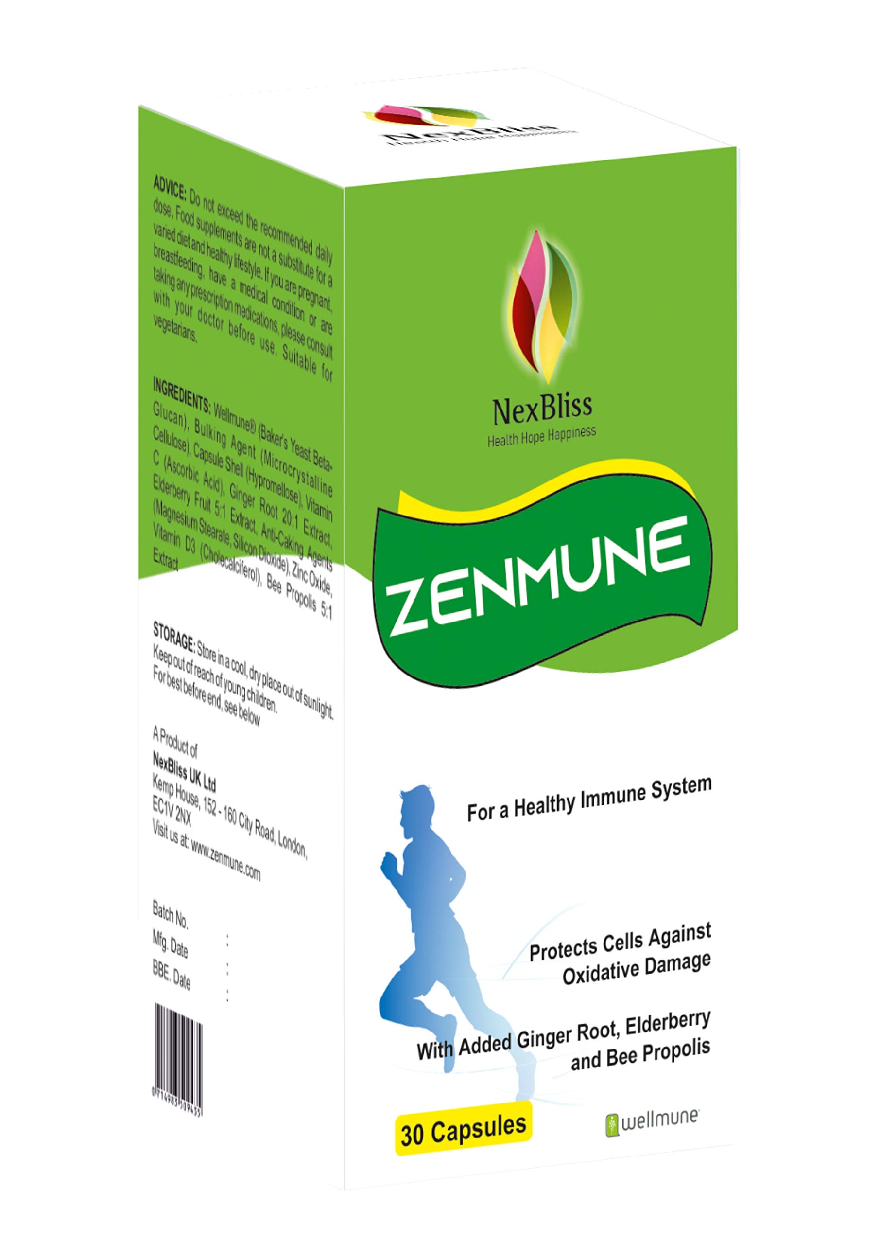 Zenmune Veg Caps-Immune Health Booster Supplement, Clinically Proven with Patented Ingredient (30 Caps)