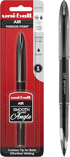 Uni-ball Air - Bolígrafos de punta porosa, punta media de de pulgada, color negro, 1 unidad.