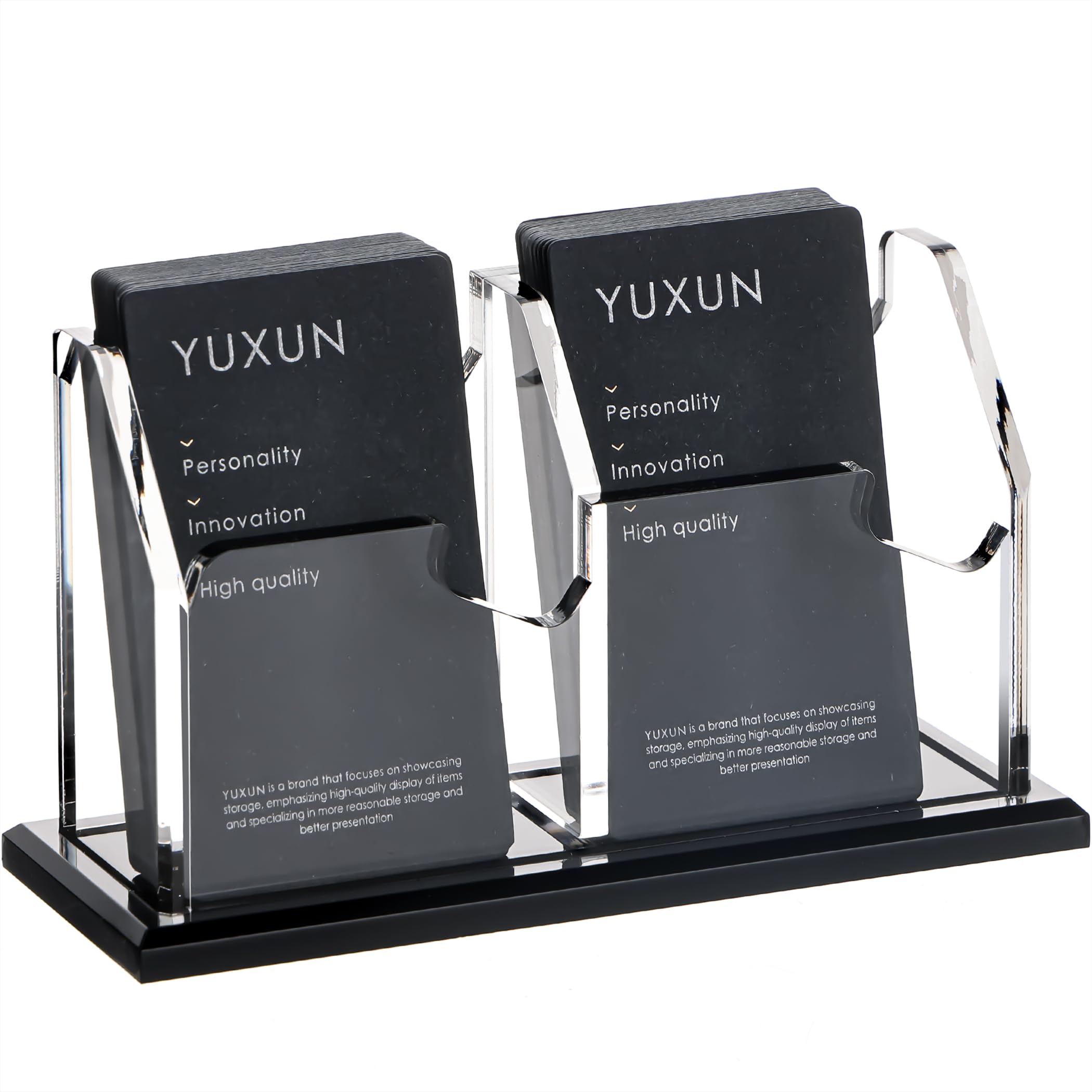 Porte-cartes de visite vertical de bureau en acrylique YUXUN