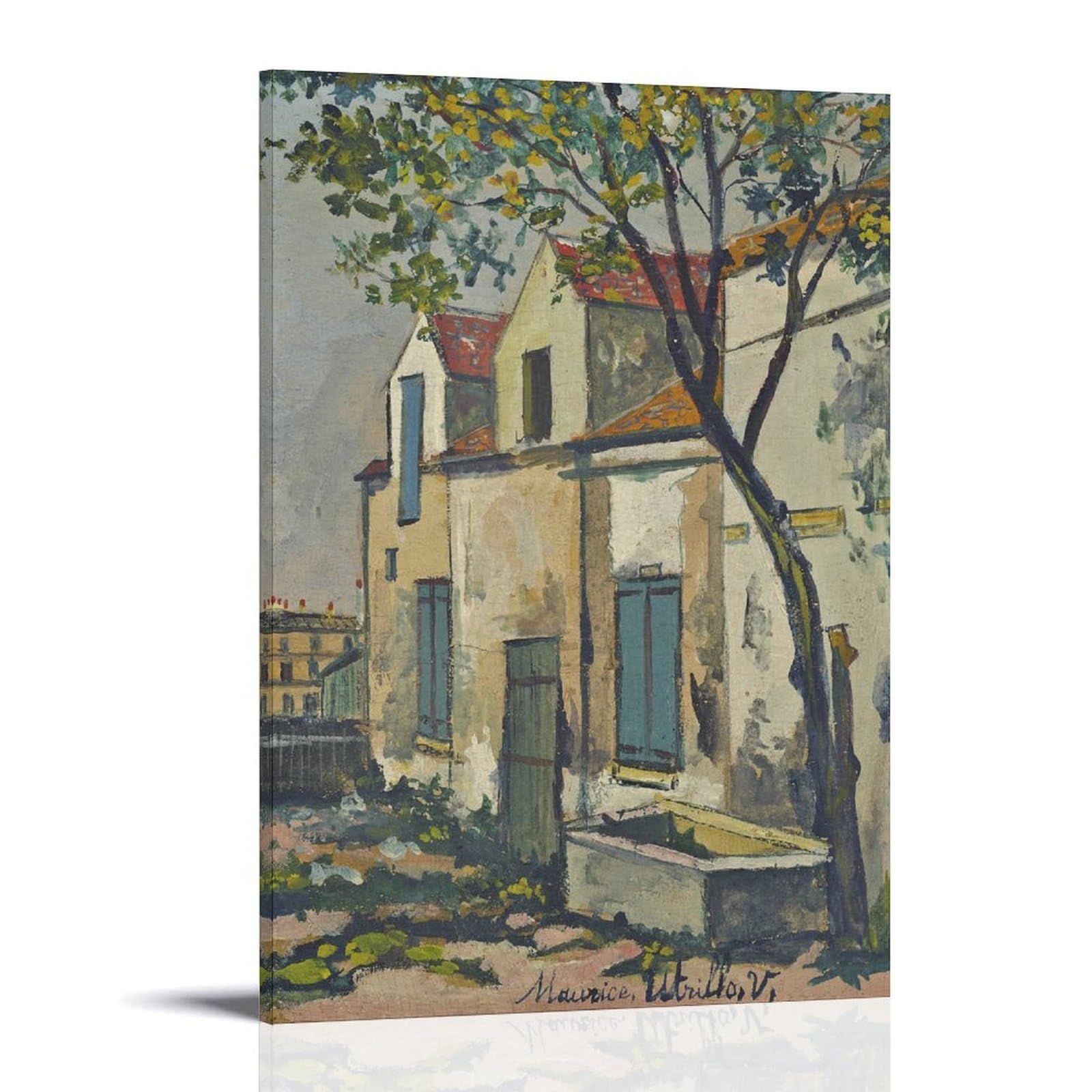 The Debray Farm in Montmartre, Paris by Maurice Utrillo, Impresiones en Lienzo Modernas, Cuadros Decorativos Para Habitaciones de Niños o Niñas, Cuadros de Pared para Salón Y Pinturas con Motivos