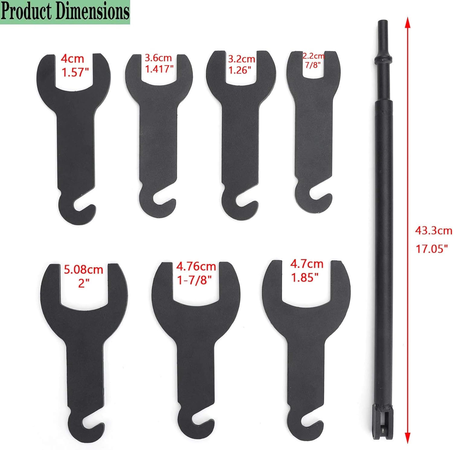 43300 Pneumatic Fan Clutch Wrench Set Removal Tool Kit Gear Assisted Positioning Tool for Ford GM Chrysler by Lucky Seven