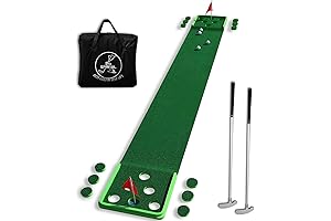 SPRAWL Golf Pong Putting Mat Green Set for Bottle vs. Bottle Golf Drinking Game
